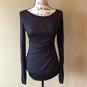 Long thin dark purple shirt